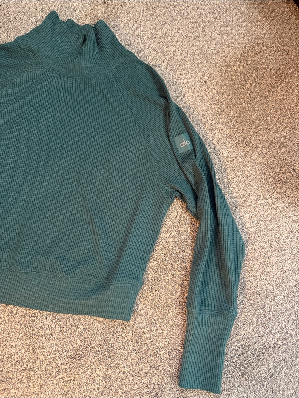 Alo Waffle Weekend Escape Mock Neck - Picture 3 of 5